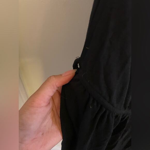 Tart Romper Women's Small Black Shoulder Cut Outs Batwing Sleeves Off Shoulder - Picture 6 of 12